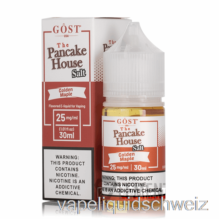 Golden Maple Salts – The Pancake House – Gost Vapor – 30 Ml, 50 Mg Vape Ohne Nikotin